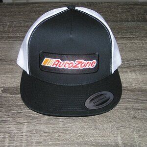 AutoZone Patch on Trucker Hat Yupoong Classic 6006 Snapback Black/White